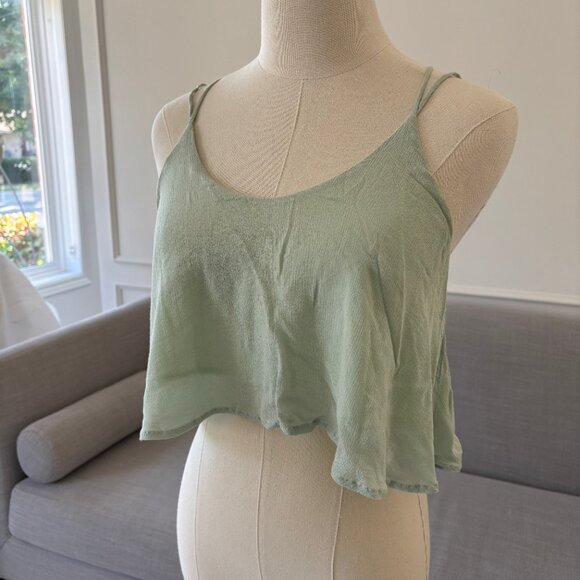 Turquoise Crop Top - Urban Outfitters Size Small - Picture 3 of 3